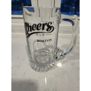 Vintage Cheers Boston Glass Beer Mug Stein TV Show Souvenir Paramount Pictures‎